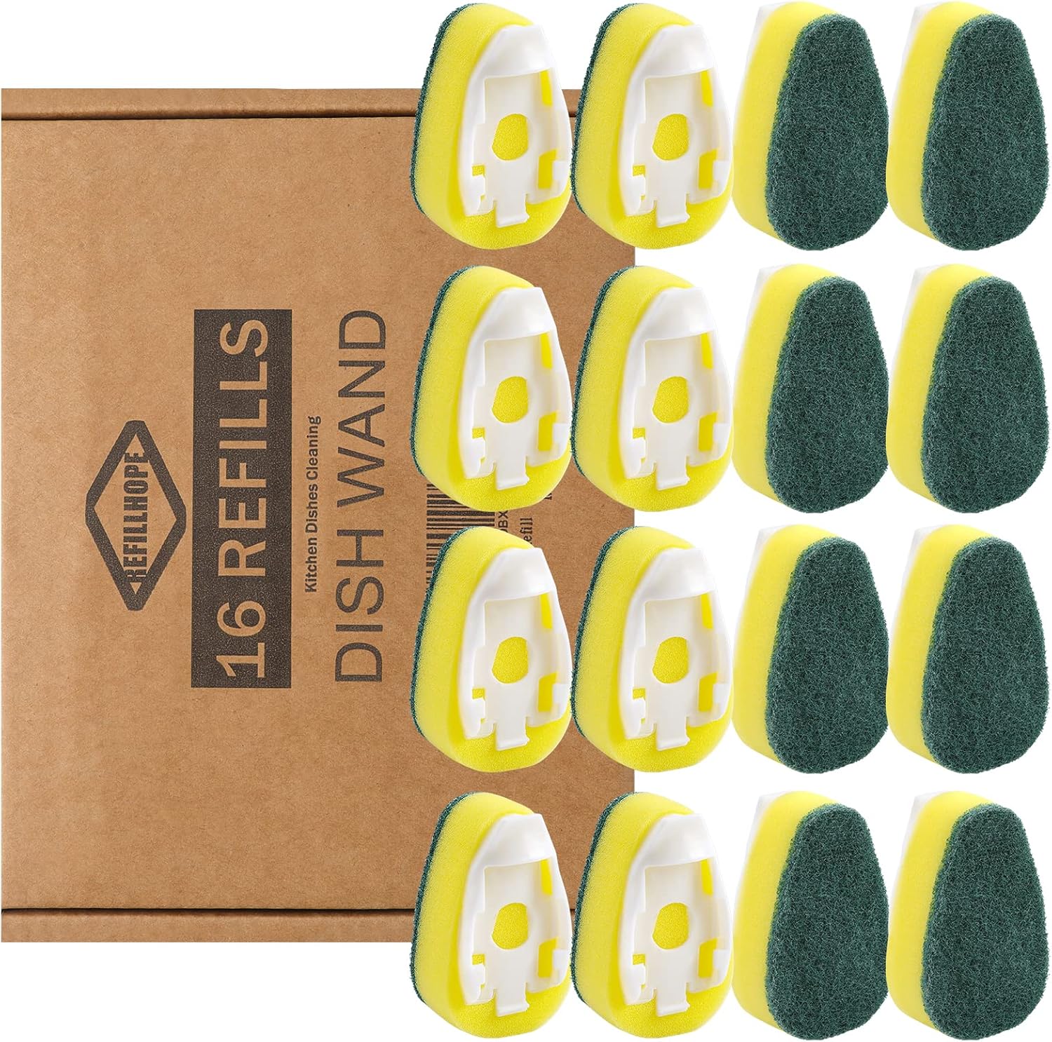 Dish Wand Refills 16Pack, Dishwand Sponges Replacement