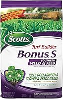 Scotts Turf Builder Bonus S Southern Weed & Feed2: Kills 25+ Weeds, Fertilizes St. Augustine & Southern Grasses - 10,000 sq ft Coverage