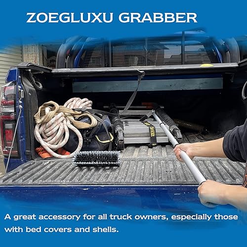 Miniatura 5 de Gancho recuperador de carga, herramienta de alcance de 6 pies para cama de camioneta, poste telescópico con gancho de agarre, accesorios de camión