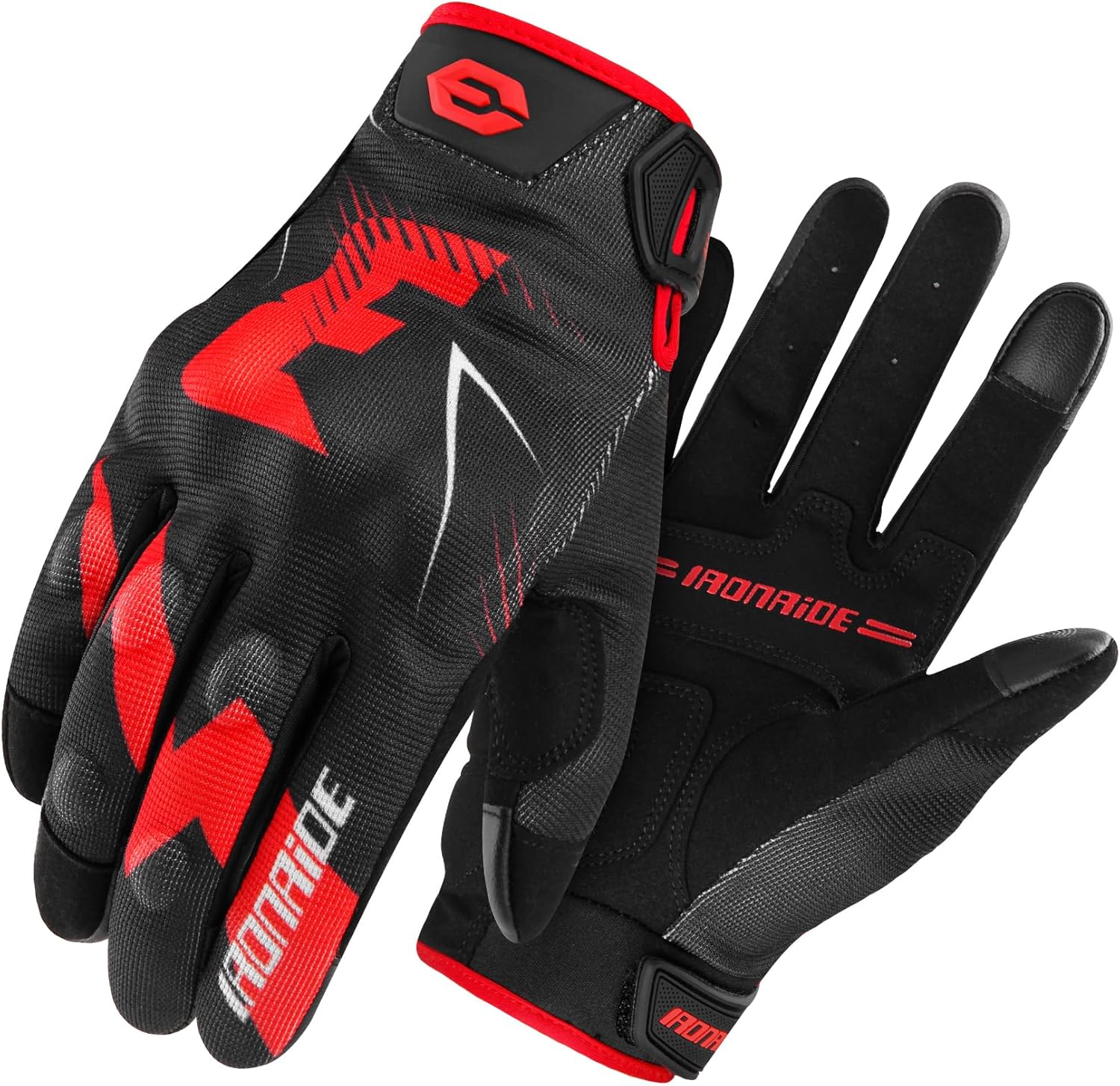 Motorcycle Gloves for Men, Lightweight Waterproof&Touch Screen Unlock,Elastic Comfortable,All-Season Motocross Gloves for Off-Road/Motorcycle Racing