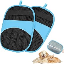 2PCS Pet Hair Removal Glove, Reusable Electrostatic Fur Remover for Furniture Clothes & Sofa, Dog Cat Hair Remover Mitt for Couch Carpet Car Seat, Washable Lint Remover Tool