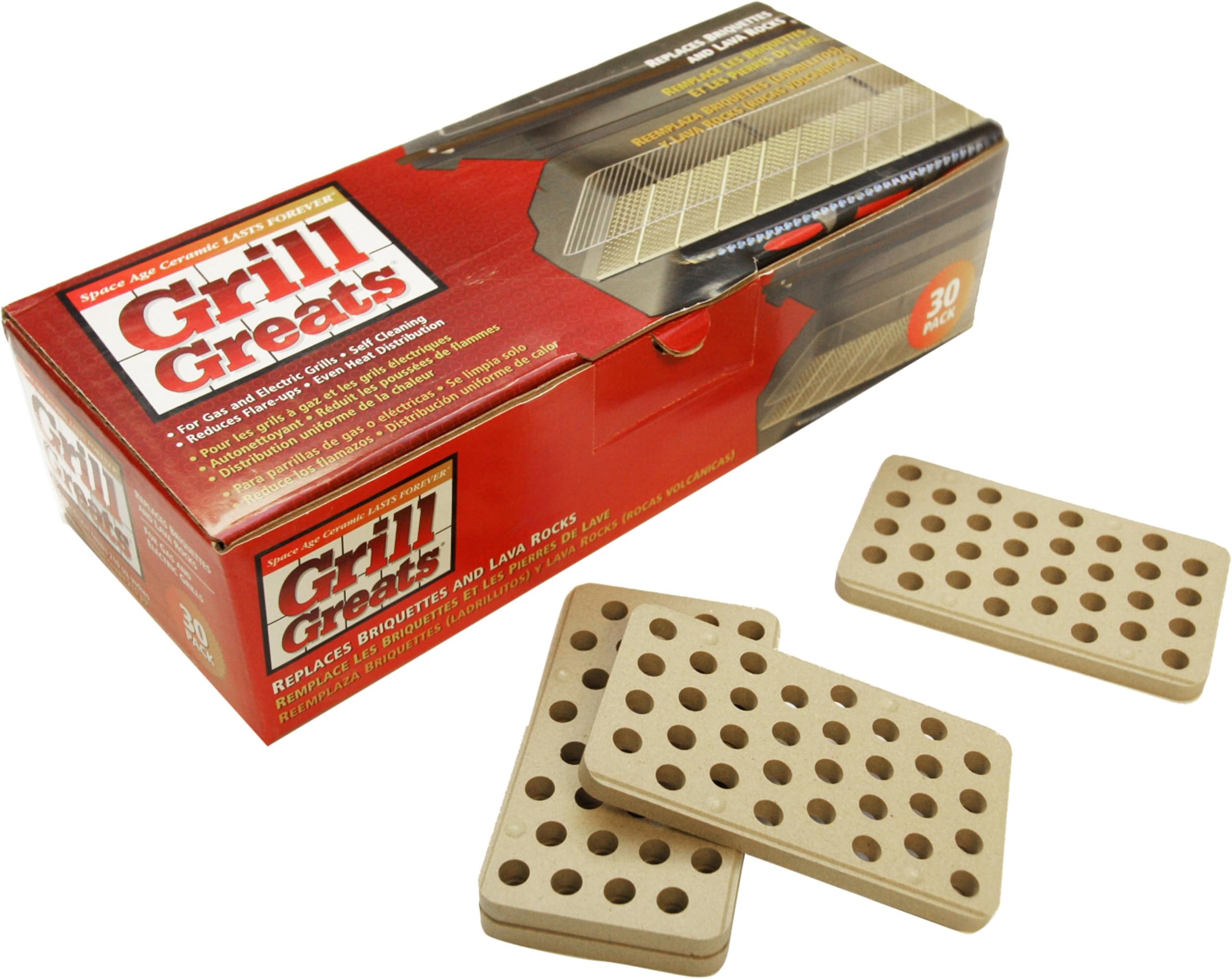 Grill Greats A-4806-30 30-Pack Briquettes for Grilling, 210 Square Inch