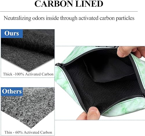 Vista 3 de FIREDOG Lock - Bolsas a prueba de olores, forro de carbono de 6 x 9 pulgadas, a prueba de olores, contenedor para almacenamiento de artículos