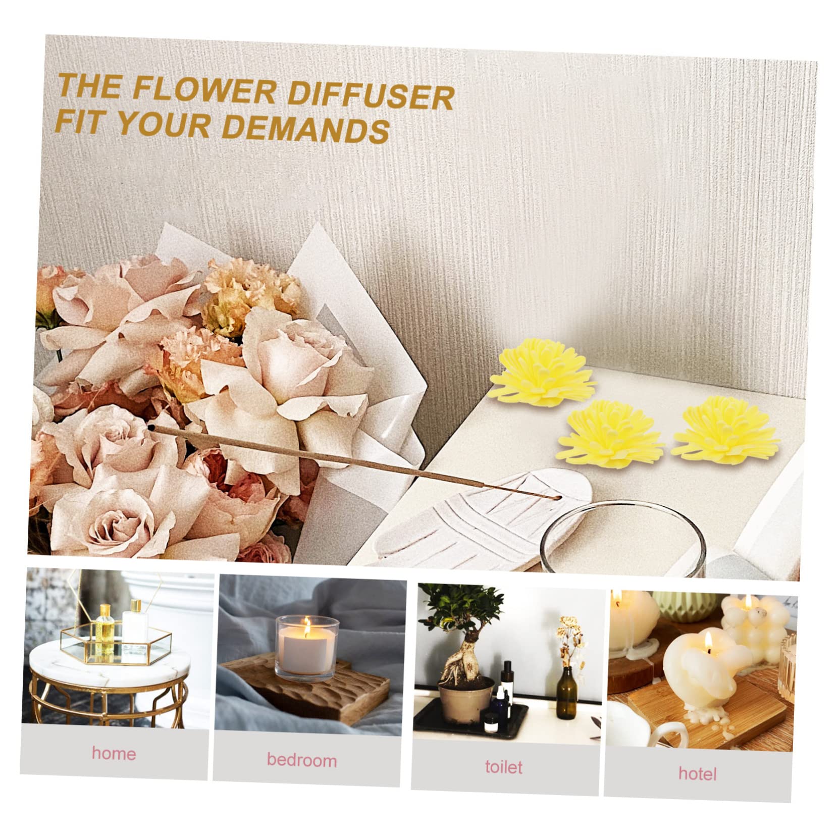 Alipis 400stücke Künstliche Chrysanthemen Diffusoren Duftdiffusoren Für Ätherische Öle Dekorative Blumen Für Zuhause Und Büro Für Aromatherapie Und Raumbedufter