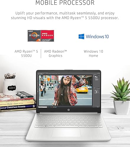 Miniatura 2 de HP 14 portátil con AMD Ryzen 5 5500U 8GB de RAM unidad de estado sólido con 256GB de almacenamiento pantalla Full HD de 14pulgadas Windows 10 Home