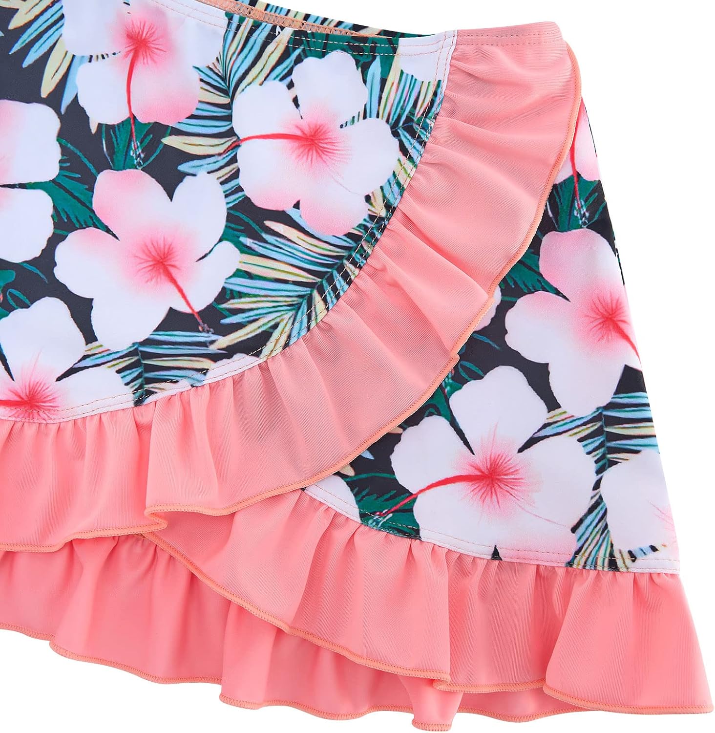 ALISISTER Girls Swimsuit 3 Piece Bathing Suits Summer Bikini Tankini Sets with Cover Up Skirt for 4-12 Years - Image 7