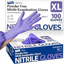 Supmedic Medical Soft Max Nitrile Disposable Gloves Powder-Free, Violet 100
