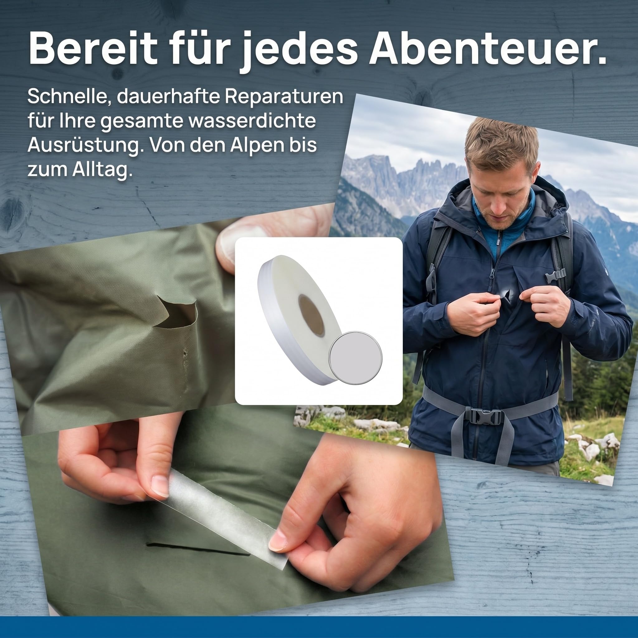Harilla Nahtabdichtungsband 15 M X 20 Mm – Selbstklebend, Heißbügelbar – Wasserdicht Für PU-beschichtete Stoffe – Für Zelte, Regenkleidung, Sportbekleidung & Outdoor-Reparaturen