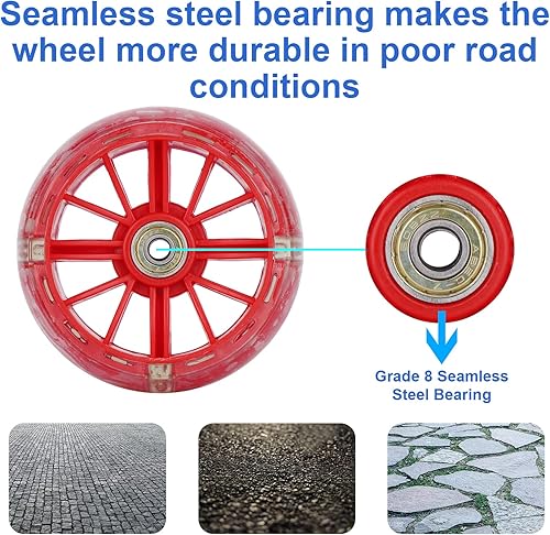 Vista 39 de Ruedas de entrenamiento para bicicleta, par de ruedas traseras resistentes con estabilizadores, kit montado para niños y niñas, bicicletas de una