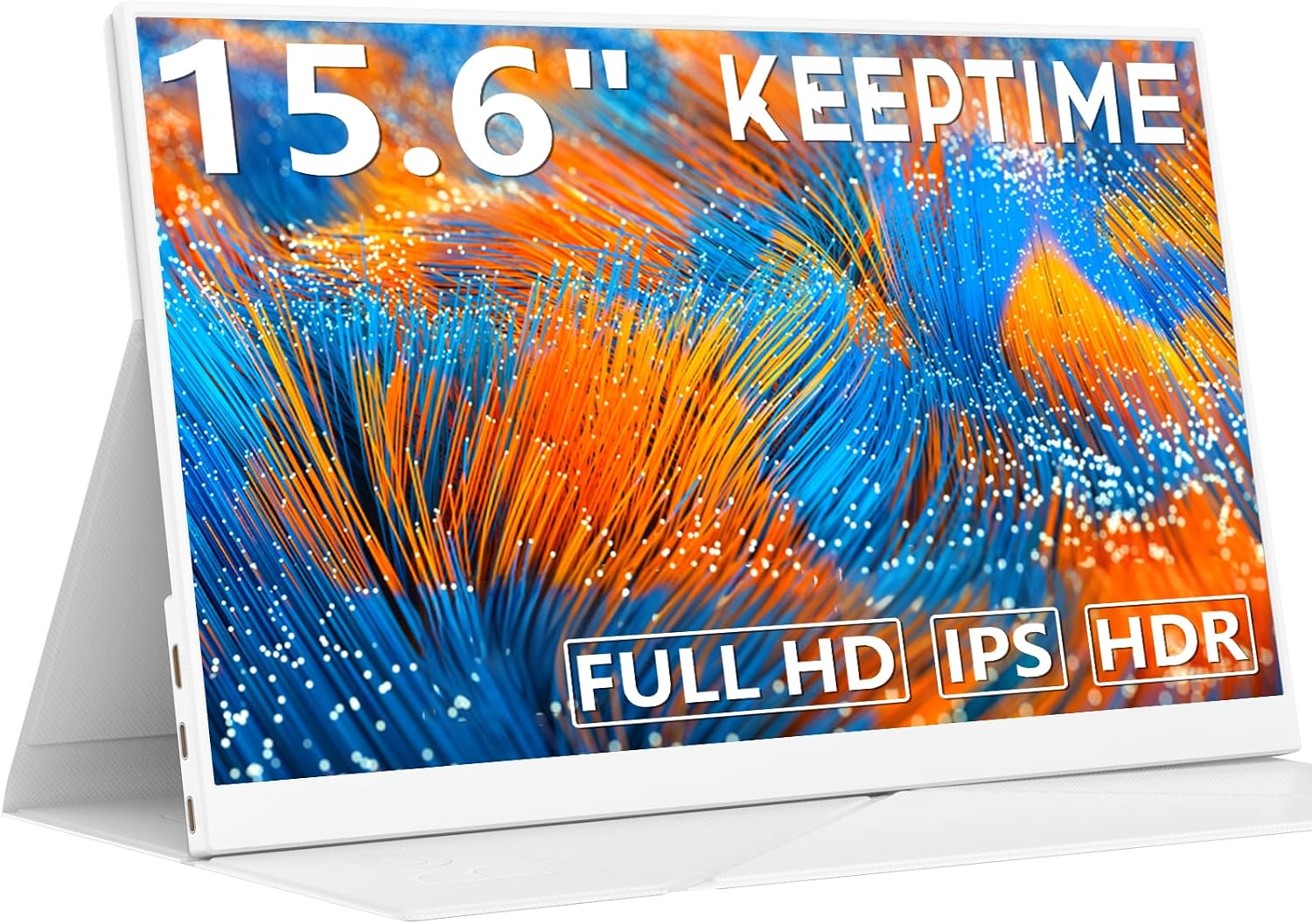 KEEPTIME Portable Monitor 15.6-inch 1920*1080 Mobile Display IPS LCD Panel Anti-Glare Slim Lightweight with Magnetic Cover USB Type-C Mini HDMI Compatible with PS4/XBOX/Switch/PC/Mac for Remote Work view 10
