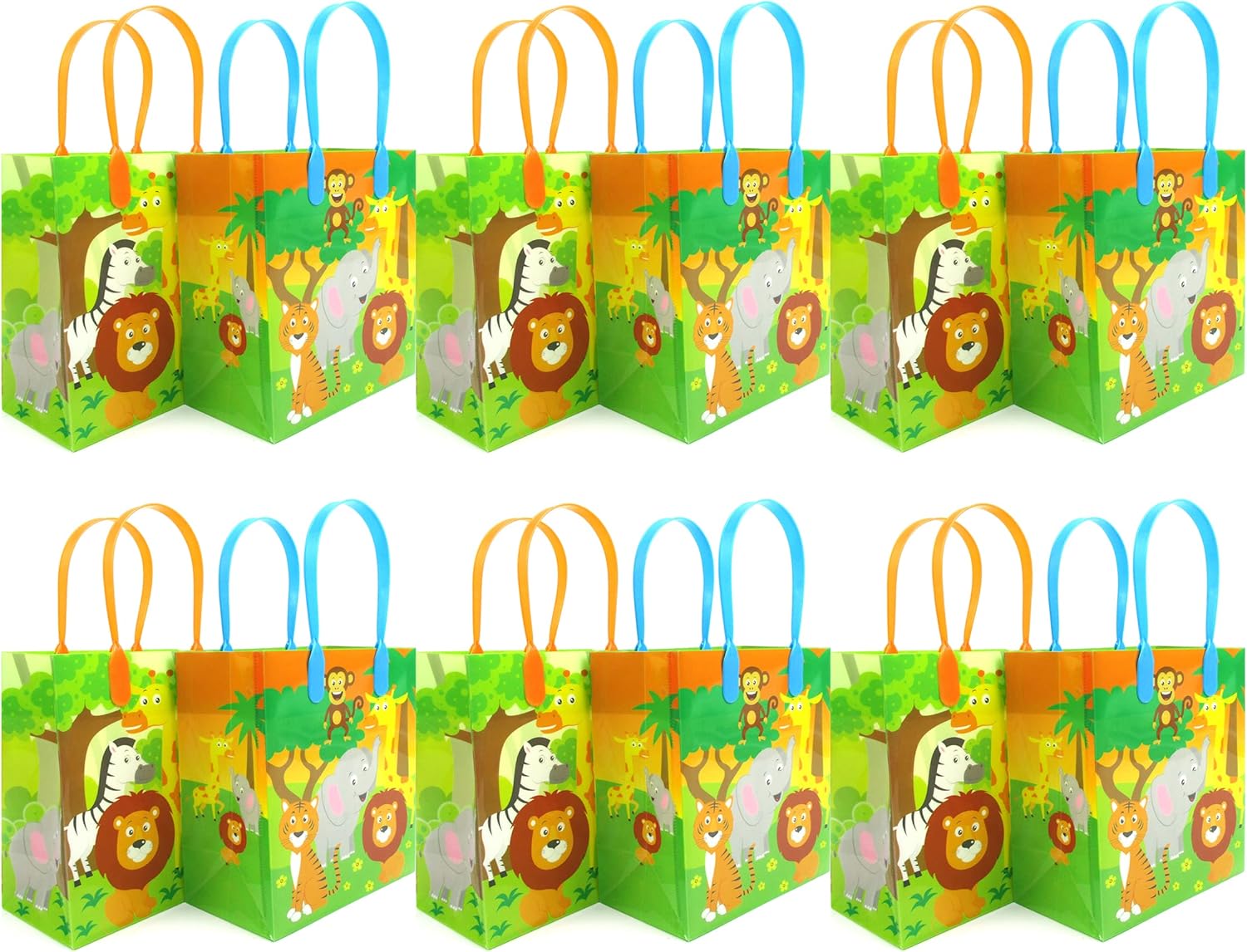 Buy TINYMILLS Safari Jungle Animals Themed Party Favor Bags Treat Bags