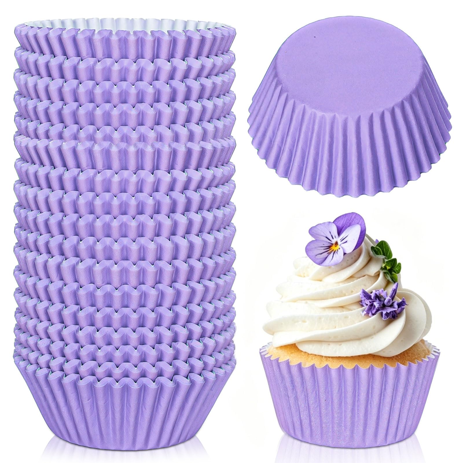 Caissettes à cupcakes violettes lavande moules papier muffins fête prénuptiale 300pcs