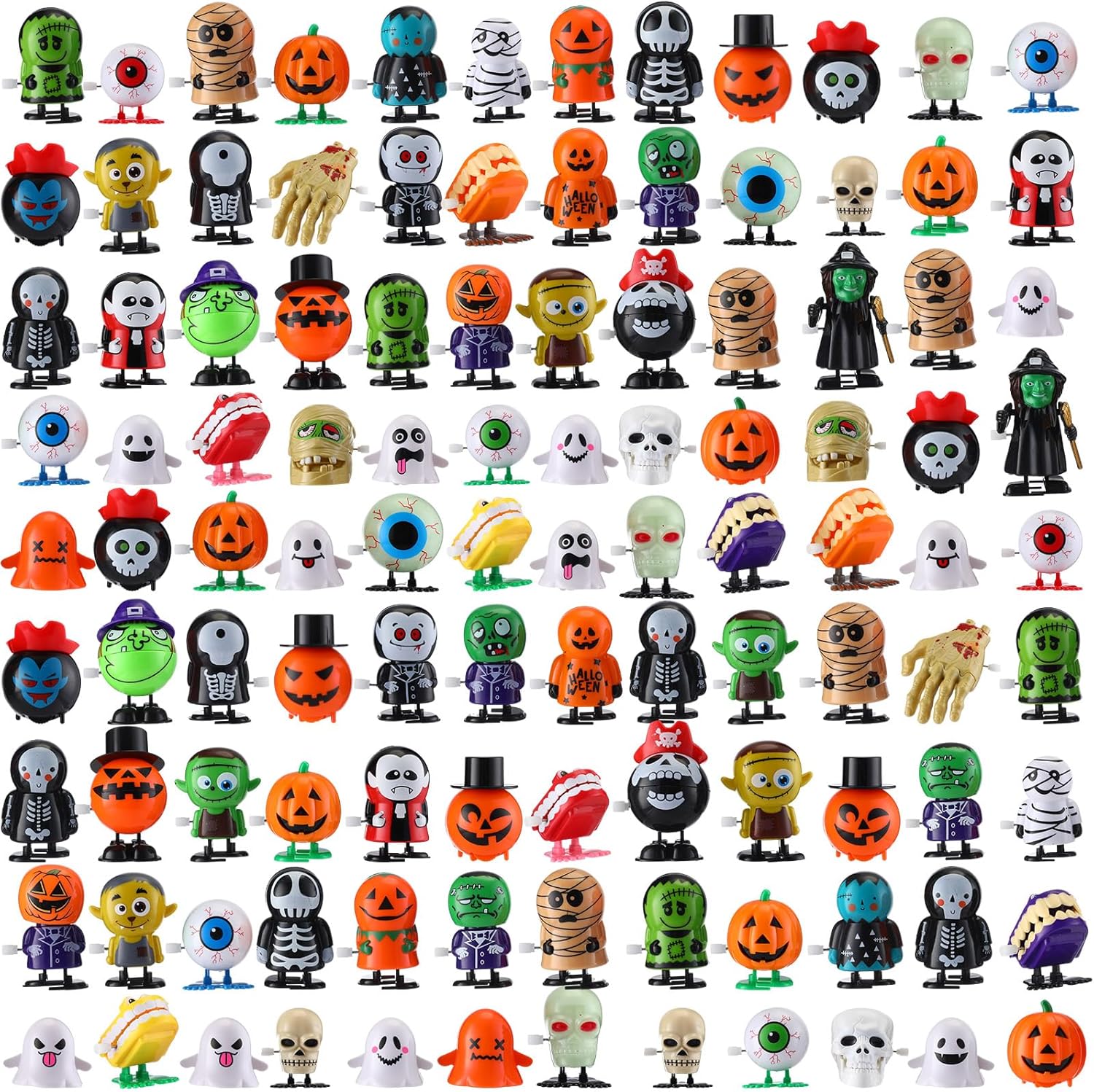 Wettarn 100 Pcs Wind up Toys Halloween Party Favors Funny