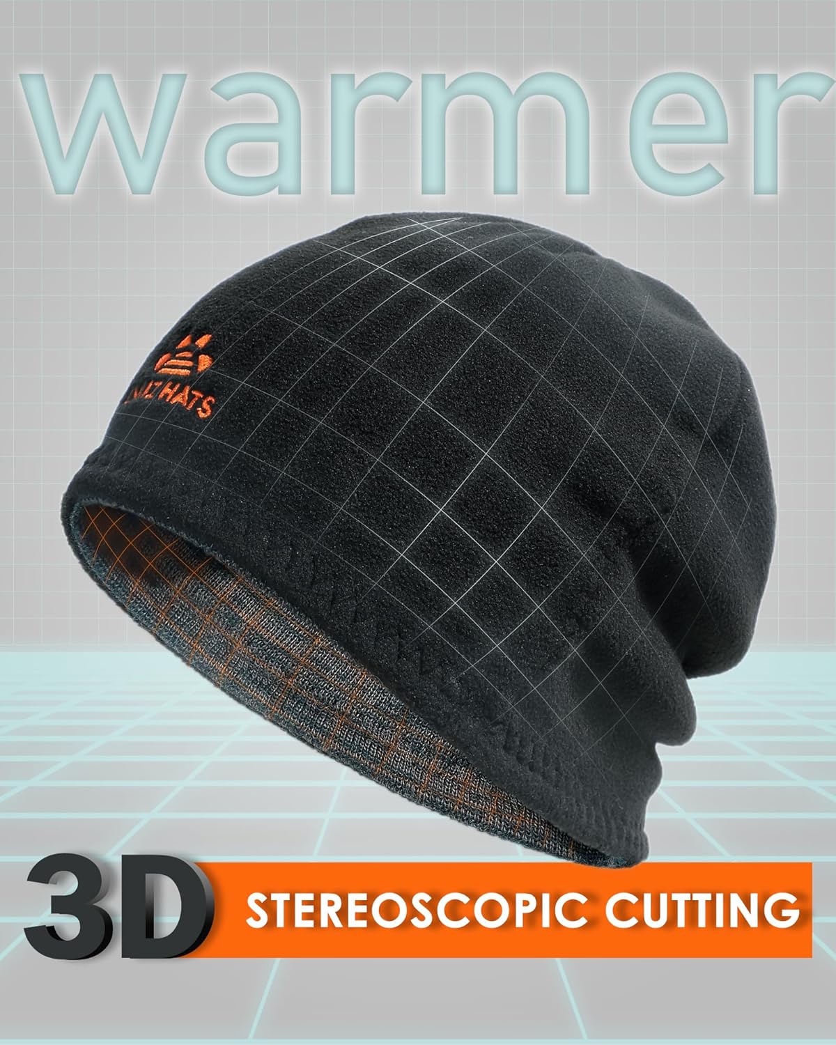 Winter Beanie Hat Scarf for Men Women Knit Thick Fleece Lined Warm Windproof Ski Skull Cap Neck Warmer Gaiter Face Scarf Set - Image 2