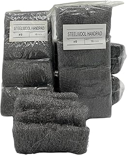 STONE-GLO Steel Wool Hand Pads - Durable, Surface-Safe & Scratch-Free Cleaning Supplies for Professional and General Use in Stripping, Cleaning, Finishing, and Polishing Grade #0 (12 x 16 pcs Pads)