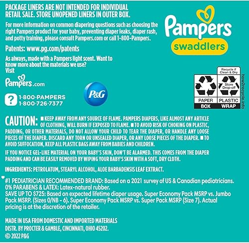 Miniatura 2 de Pampers Pañales Swaddlers, talla 5 (más de 27 libras), 128 unidades