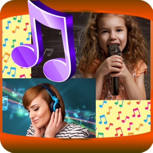 Colagem de notas de música