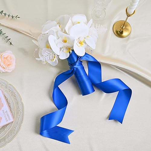 Miniatura 119 de Cinta de satén verde esmeralda de doble cara de 1-1/2 pulgadas x 50 yardas, cinta de poliéster verde esmeralda para envolver regalos, muy adecuada