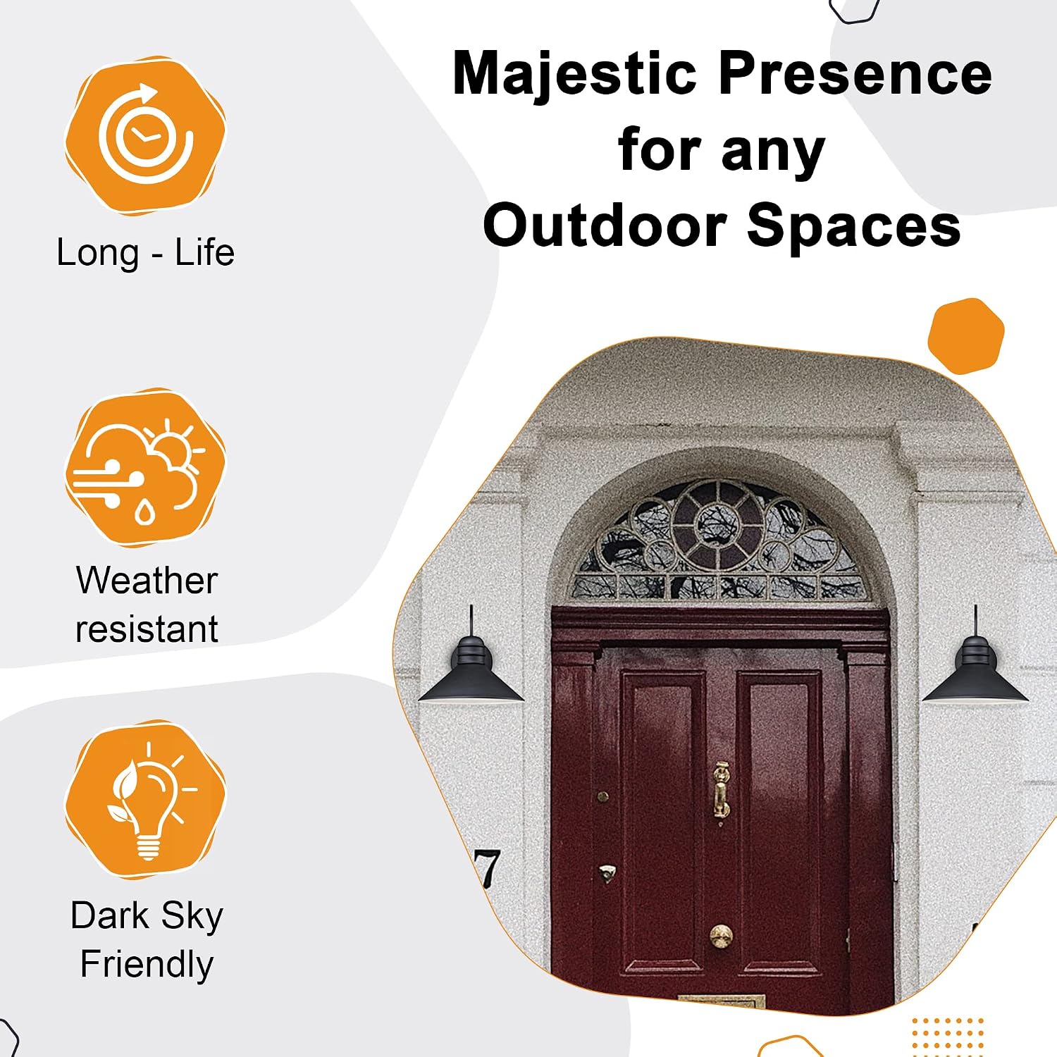 Ciata Lighting Porch Lights Outdoor Wall Lantern, Dark Sky Friendly One-Light Outdoor Wall Lantern in Textured Black Finish on Steel
