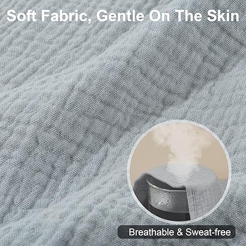 Miniatura 2 de FIOBEE Toallas de baño con capucha para bebé, 100% muselina para recién nacido, con diseño de animales, ultrasuaves y absorbentes, esenciales