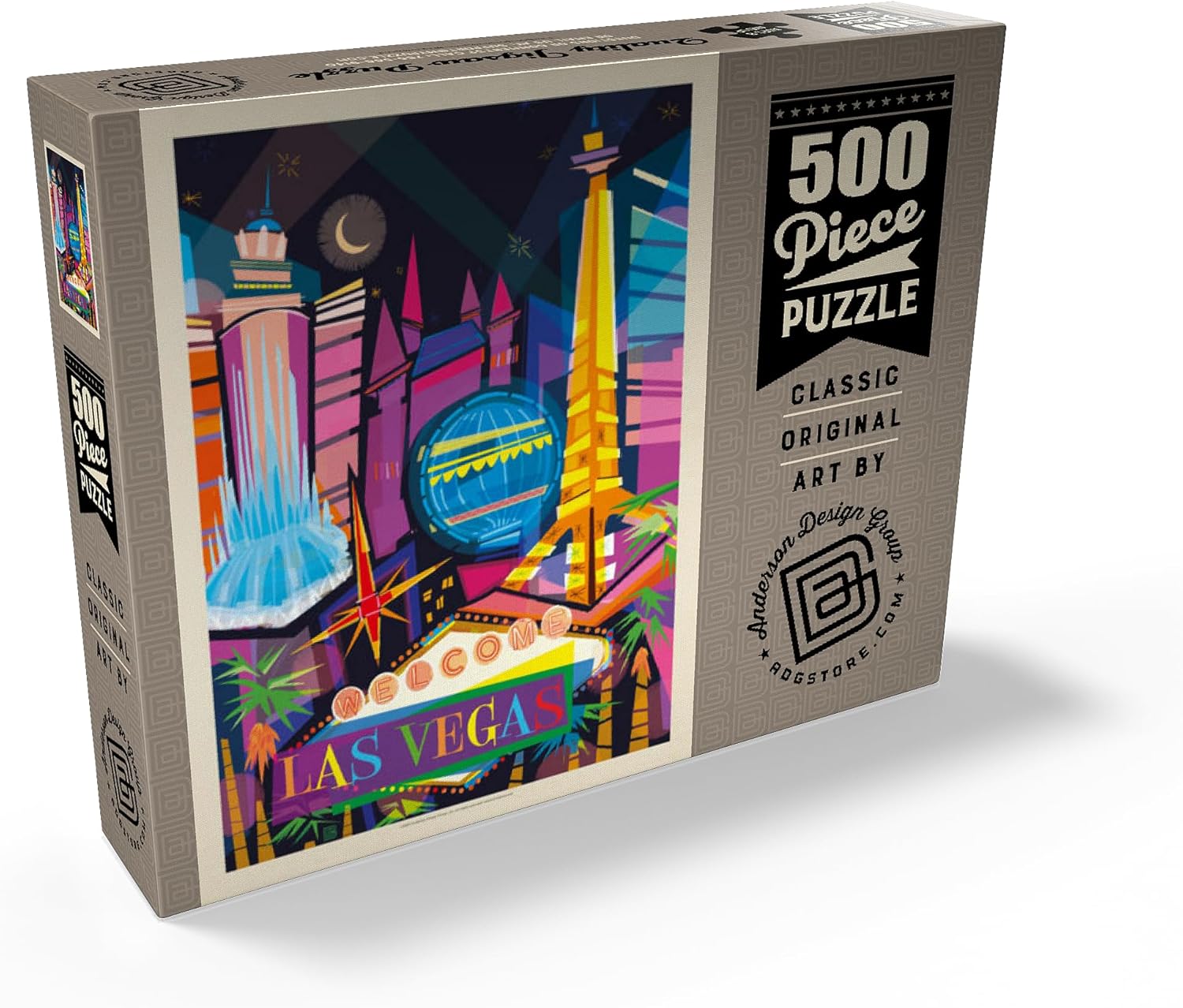 MyPuzzle Las Vegas Neon (Mod Design) - Premium 500 Piece Jigsaw Puzzle for Adults