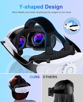 VR Headstrap Battery + Quest 3 Head Strap