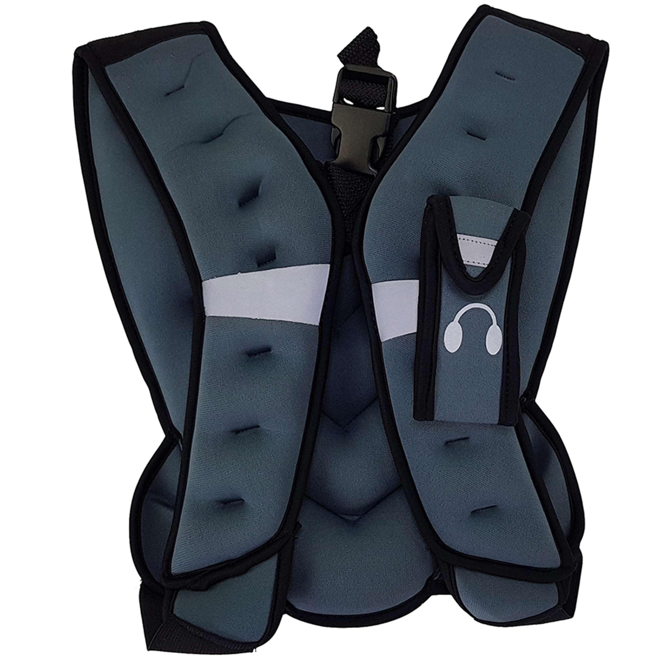VB Weighted Vest - Gewichtsvest 5KG Hardlopen - Gewichtvest Met Een Rugzak Verstelbaar Gewicht Vest Voor Crossfit Calisthenics En Krachtraining Zwart