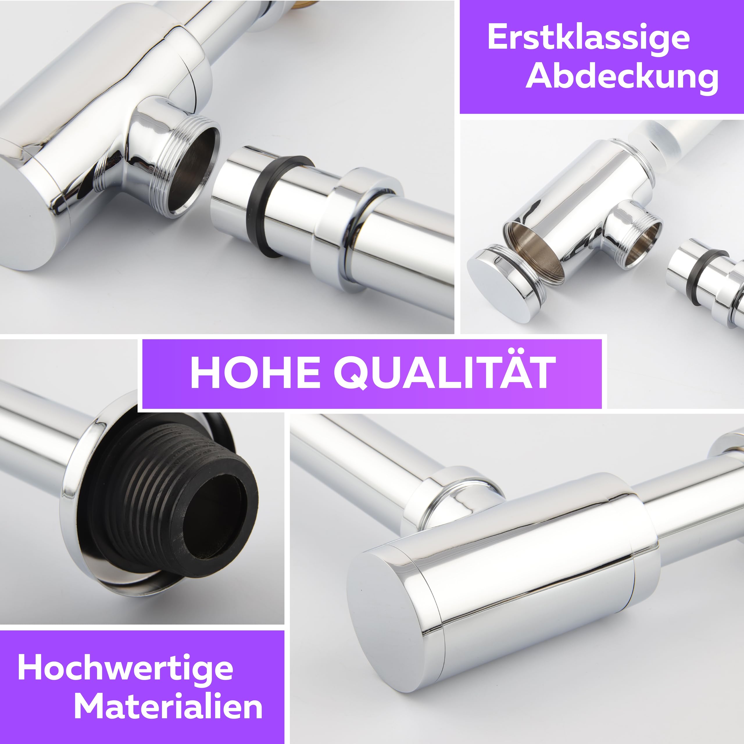Designerski syfon umywalka – bardzo mocne ściany ze stali nierdzewnej 304 z zamknięciem zapachowym 750 g wraz z uszczelkami z otworem czyszczącym + instrukcja montażu na zestawie odpływowym