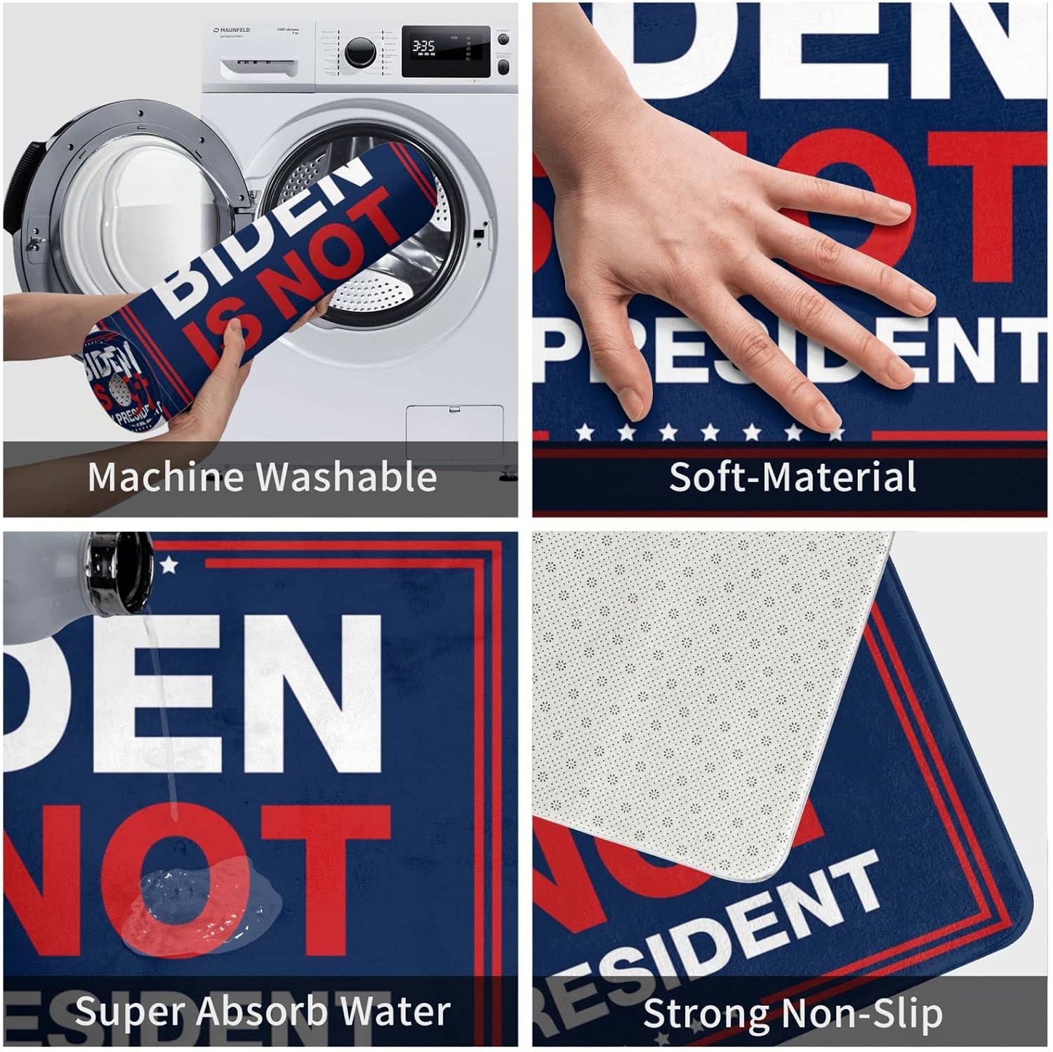 Garage Accessories for Man Cave Biden is Not My President Mat Home Alone Door Mat Welcome Mats Outdoor Fall(65X90CM)