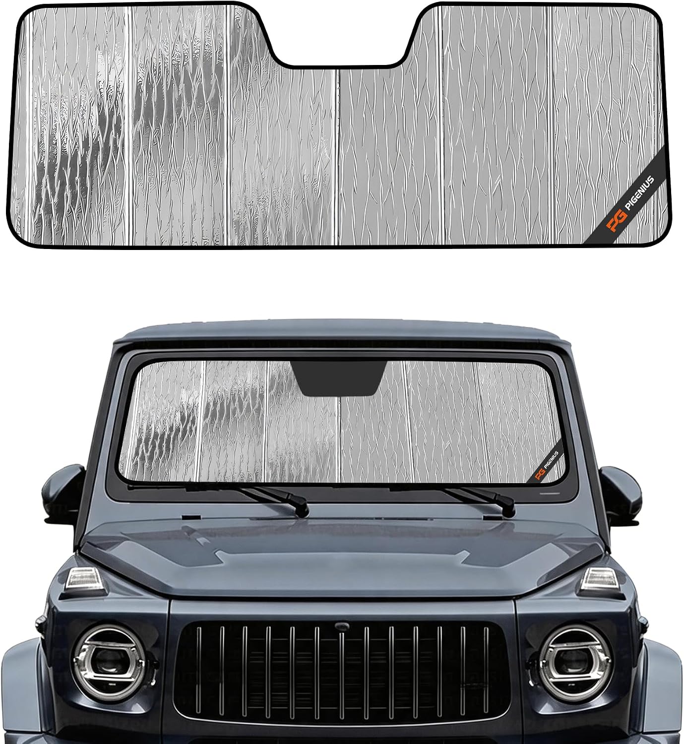 Pigenius Windshield Sunshade for Mercedes-Benz G-Class 2013-2018 Front Window Sun Shade - Safeguard