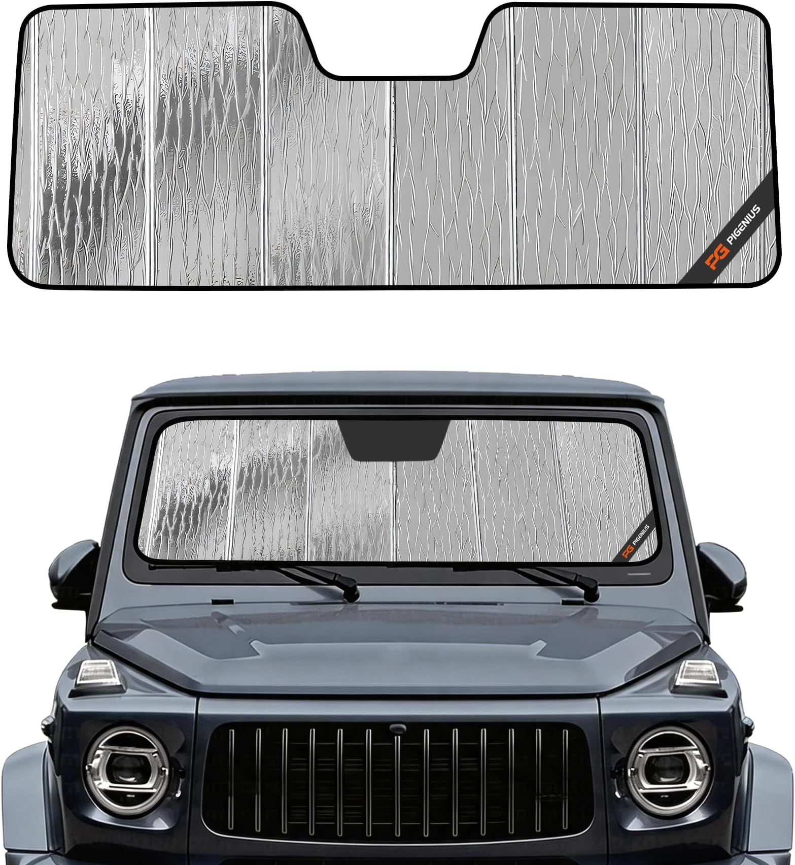 Pigenius Windshield Sun Shade for Mercedes-Benz G-Class 2013-2018 Front Window Sunshade - AstraGuard