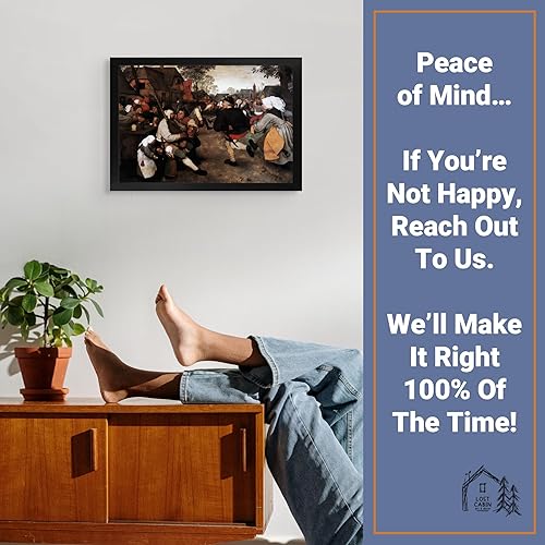 Miniatura 5 de Lost Cabin Pieter Bruegel the Elder the Campesant Dance de Pieter Bruegel Imprimir marco plano negro Reproducción de pinturas de obras de arte