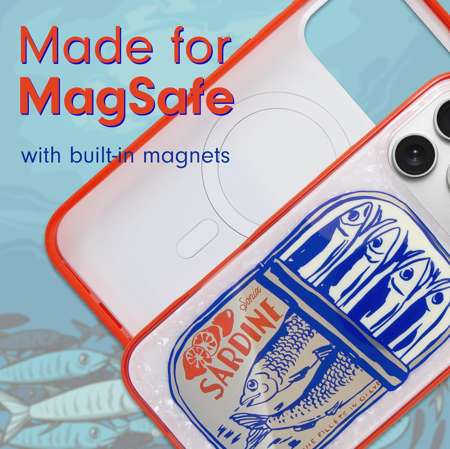 Sonix Case for iPhone 17 Pro Max | Compatible with MagSafe | 10ft Drop Tested | Sardines - Image 3