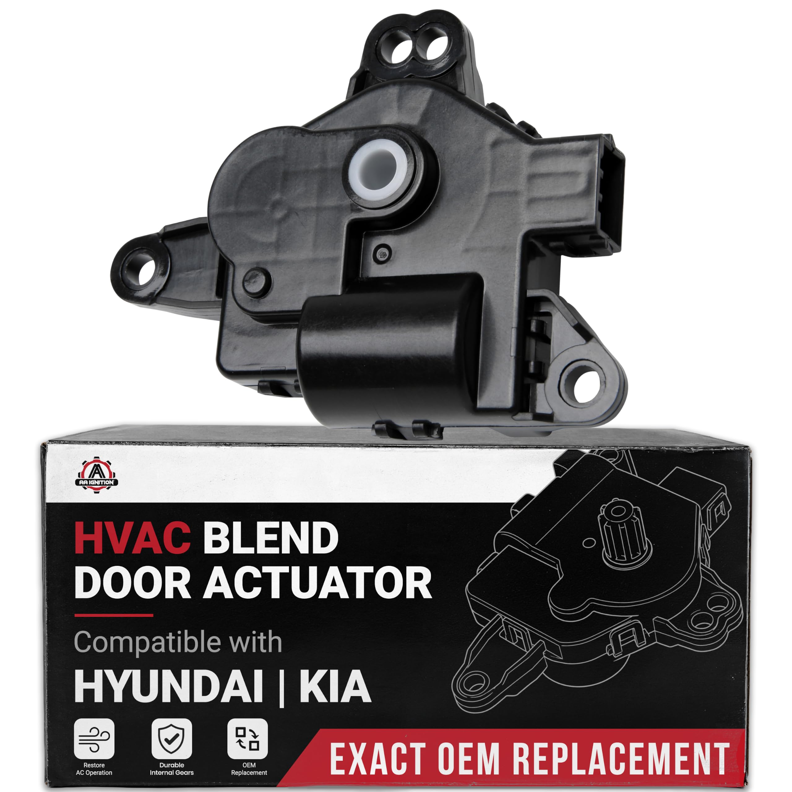 Driver Side HVAC Blend Door Actuator - Compatible with Hyundai, Kia - Azera, Elantra, Elantra Coupe, Elantra GT, Sonata, Cadenza - Air Door Actuator - Mode Door Actuator - Replaces 971573SAA0, 604-32