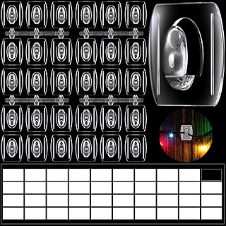 60 Pieces Mini Decorating Hook Clips, Holiday Light Hooks, Decorating Clips for String Lights, Multi Function Decoration Hanging Clip for Home, Outdoor, School (Clear,1.06 x 0.83 Inch)