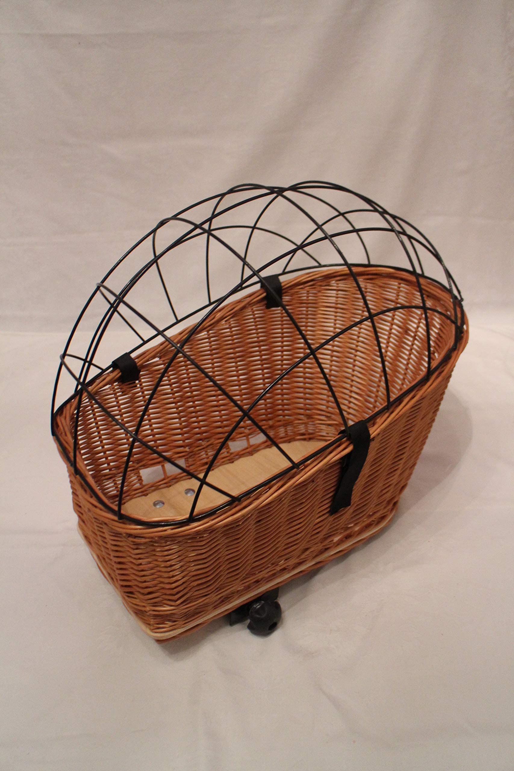 Hinterradkorb Mit Gitter Tigana Hundefahrradkorb Aus Weide – Für Gepäckträger, 60x39 Cm, Mit Metallgitter, Ohne Kissen (XXL) Hundekorb Fahrrad