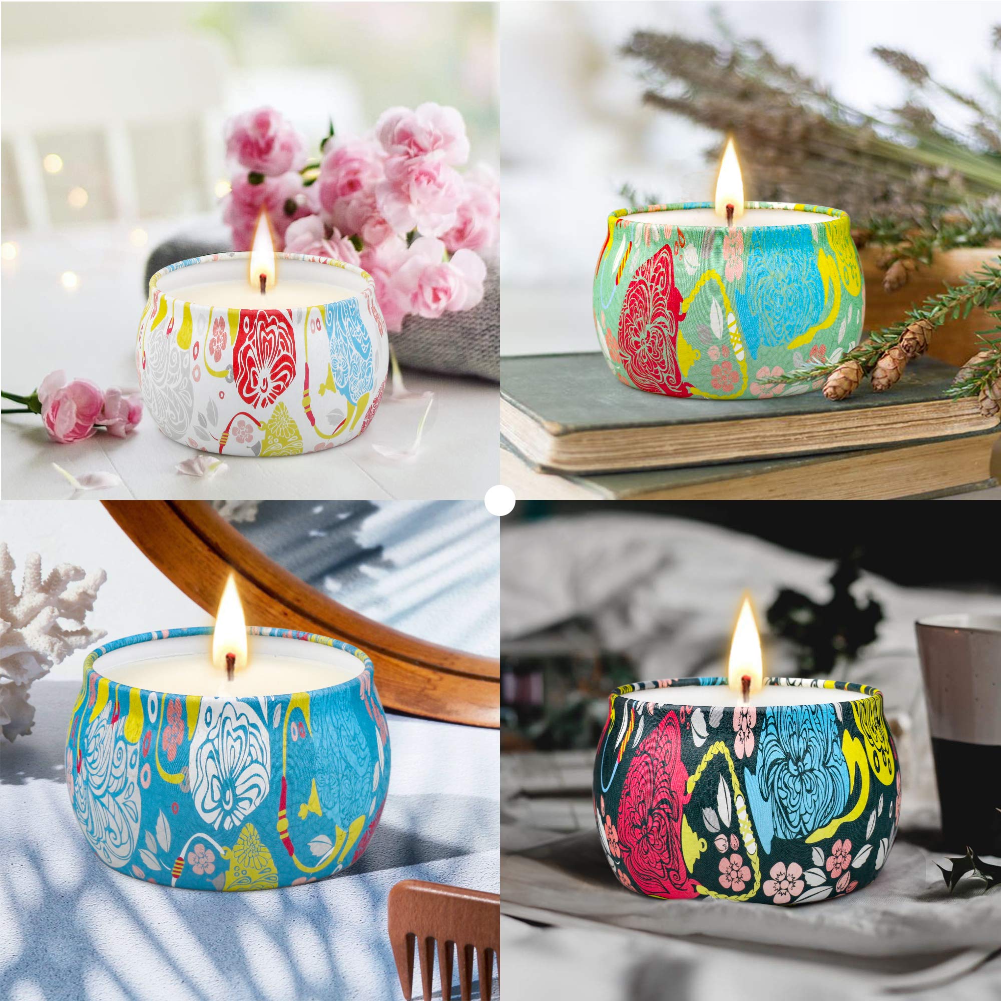 Amazon.co.jp: 香り付きキャンドルギフトセット 家庭用キャンドル 8