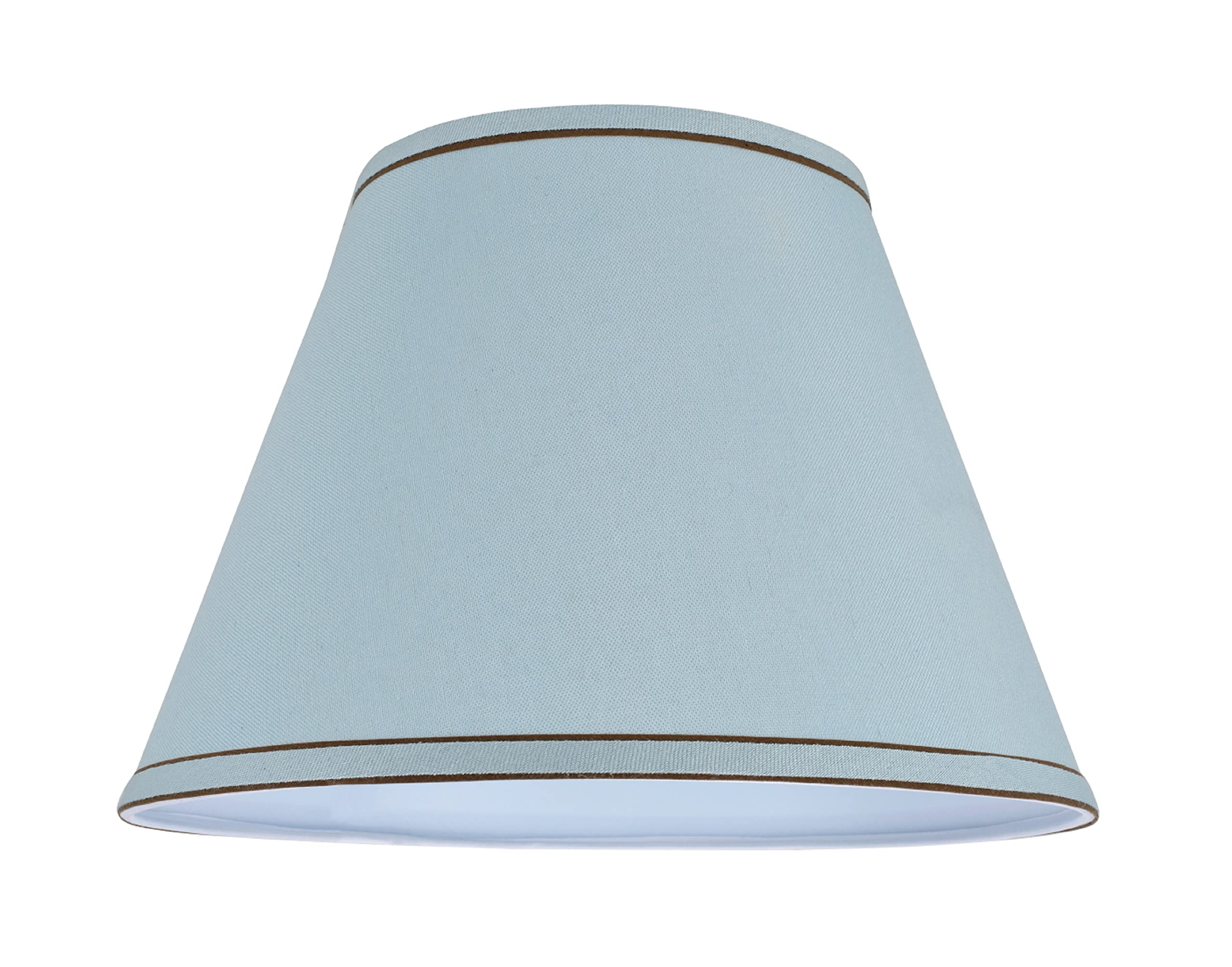 Aspen Creative 32183 Transitional Hardback Empire Shape Spider Construction Lamp Shade in Light Blue, 13