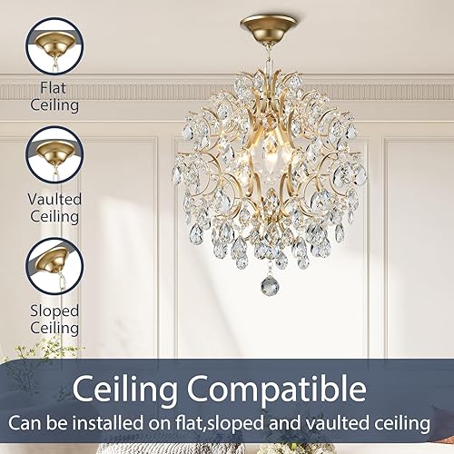 Vista 90 de Bestier - Lámpara colgante de cristal Cromado