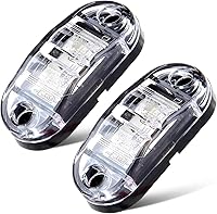 Vista 1 de 2 luces LED de 2 diodos para marcador lateral de remolque de 2.5 pulgadas, luz de marcador lateral ovalada LED para remolque, guardabarros, luces