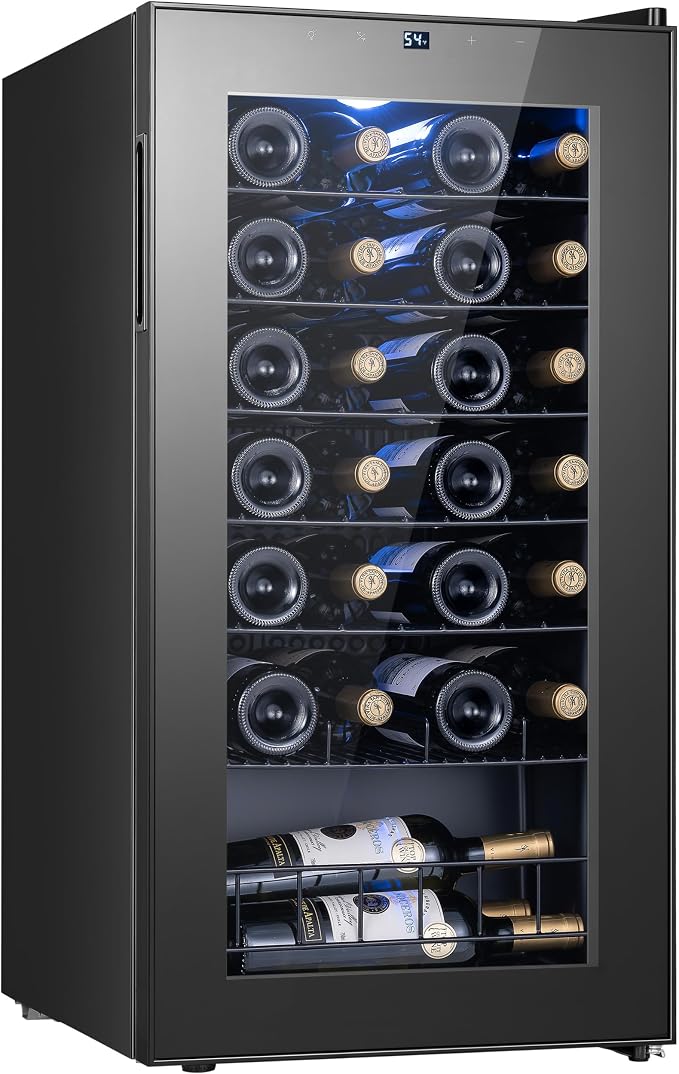 Wine Fridge, 28 Bottles Wine Cooler Refrigerator