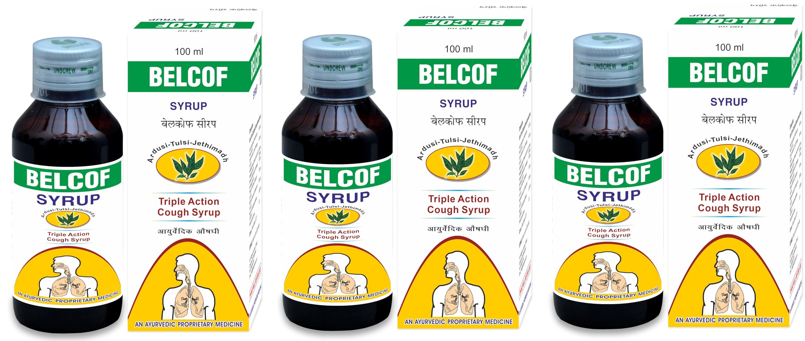 BELLAN PHARMACEUTICALS BELCOF COUGH SYRUP - 100 ml (Pack of 3) -(300 ml) (B0CNVWJ16Q) Amazon Price History, Amazon Price Tracker
