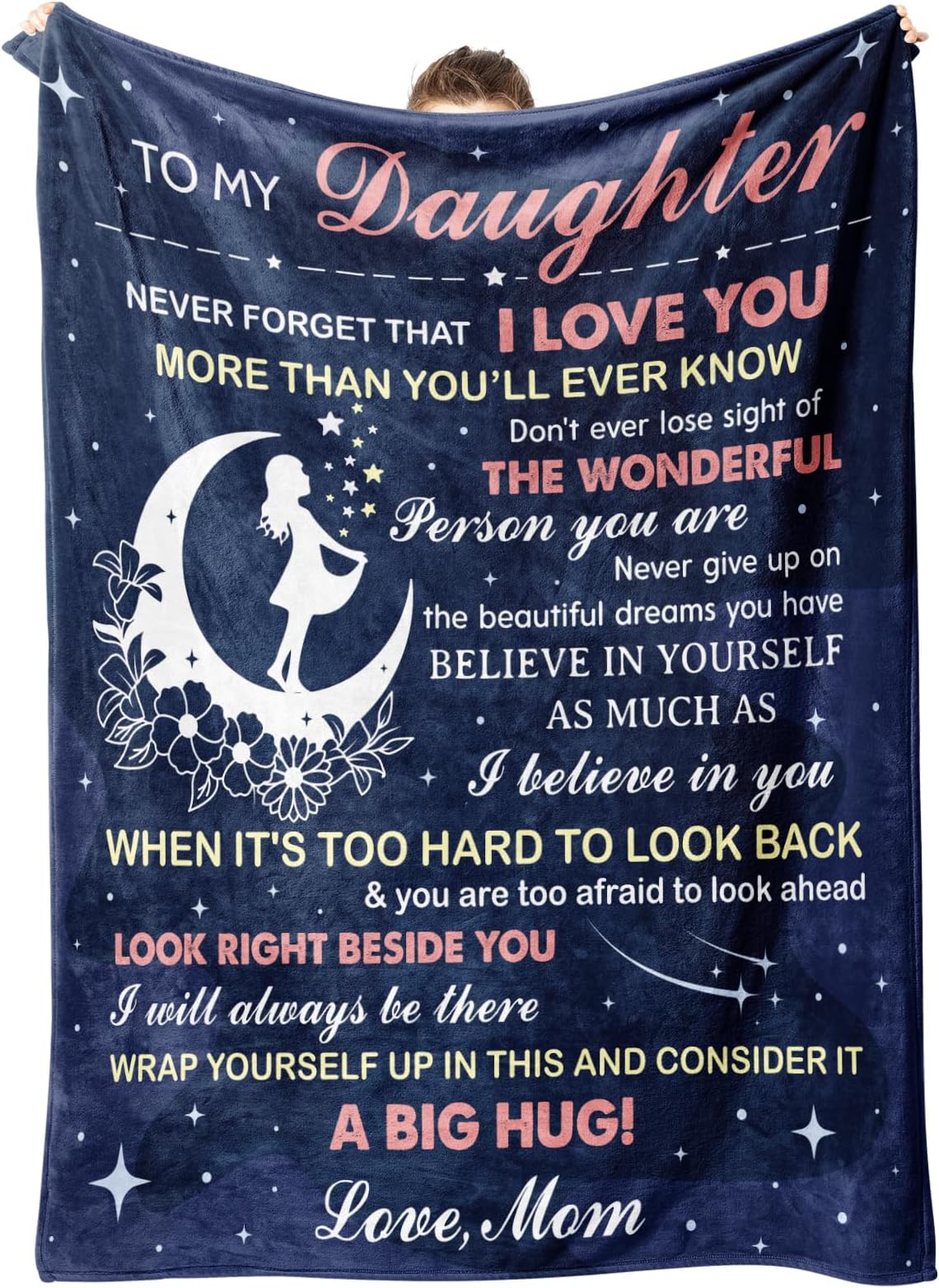 SteadStyle Mothers Day Daughter Gifts Blanket, Gifts for Daughter from Mom, Idea Daughters Birthday Gifts, Mothers Day, Graduation, Wedding, Christmas
