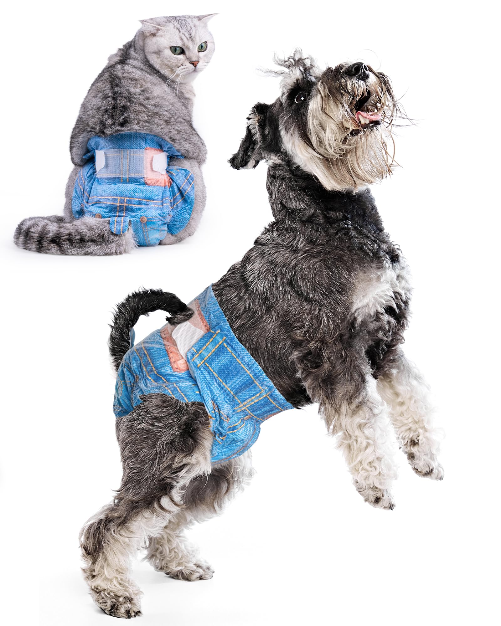 Pet Soft Dog Diapers Female, Disposable Dog Diapers, Cat Diaper for Female Cats, Puppy Diaper 8pcs Small
