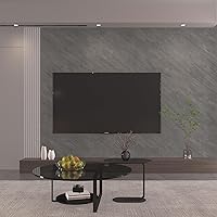 Vista 7 de Papel tapiz de hormigón gris sintético 3D de 16 x 354 pulgadas, despegar y pegar, papel de contacto de hormigón gris grueso con textura mate