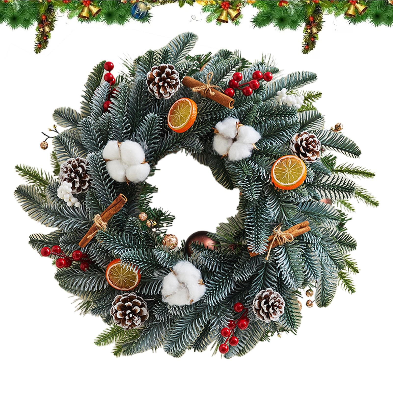 Corona para La Puerta De Entrada Guirnalda Decorativa Navideña De Recuerdo | Coronas De Navidad Para Interior En Invierno Para Interior Exterior Ventana Pared Casa Garaje Chimenea Armario Boda Inv
