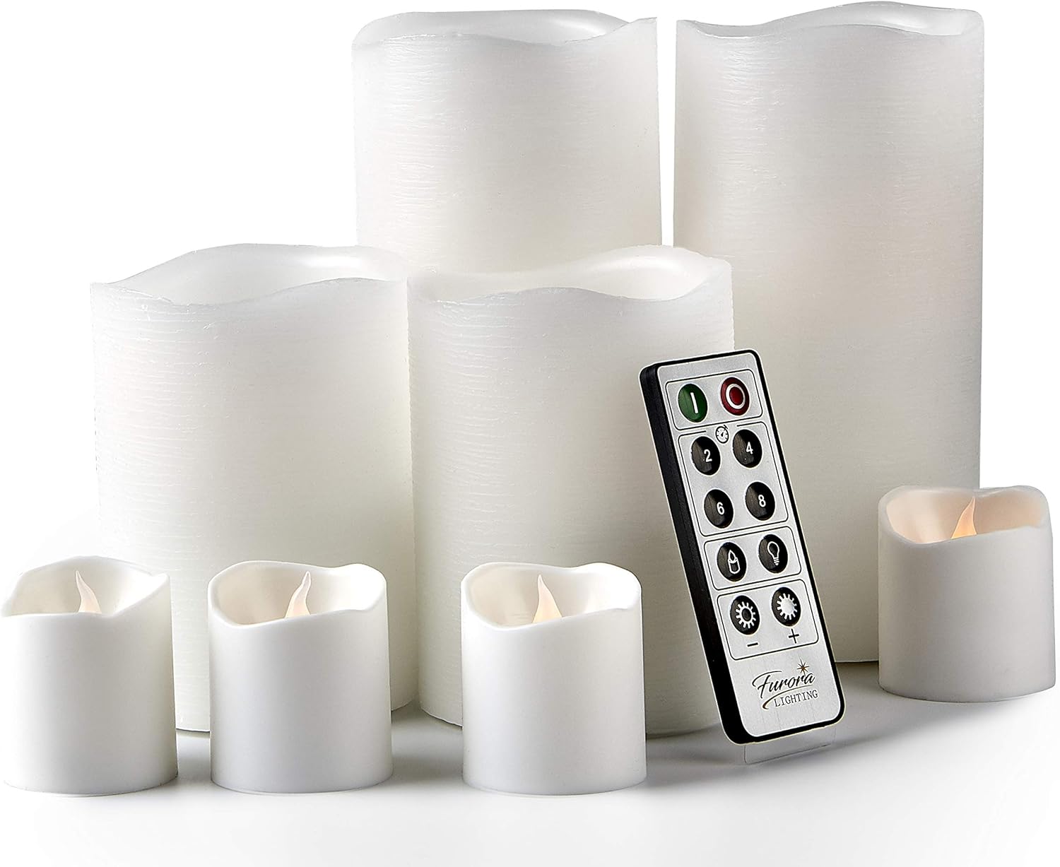 FURORA LIGHTING LED Flameless Candles with Remote Battery