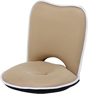 不二貿易 座椅子 幅50×奥行55×高さ10cm メッシュアイボリー 低反発 クッション 35418