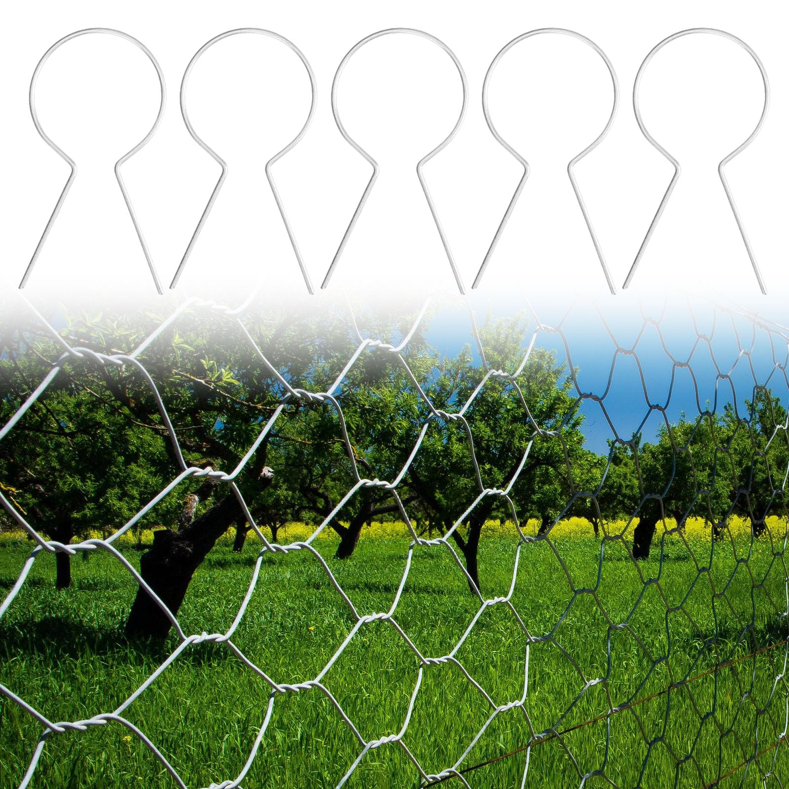 Amazon.com: QINGFAN 100pcs Multipurpose Chain Link Fence Tie 11 Gauge  Sturdy Metal Twists for Farm and Garden Fencing Projects Supplies : Office  Products