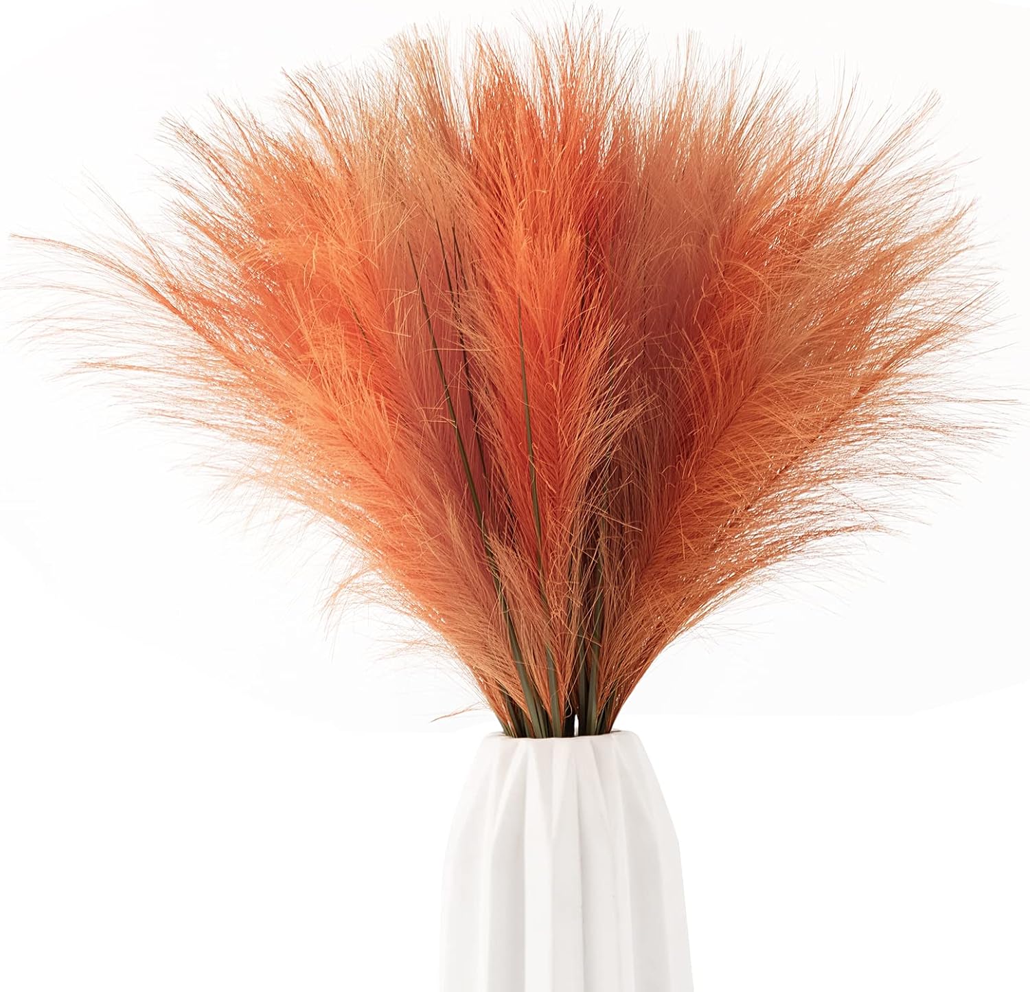 WESAIL Artificial Bush Pampas Grass,Faux Pompous Grass Bulrush,Fake Pampas-Grass Plant Greenery Bouquets for DIY Decorations,4 of Pack
